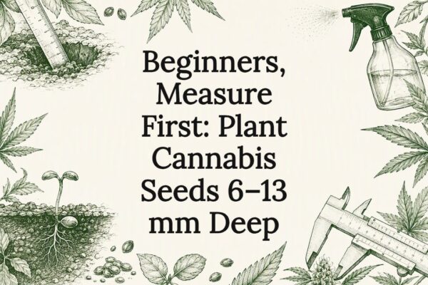 Decorative Cannabis Planting Depth Title Card
