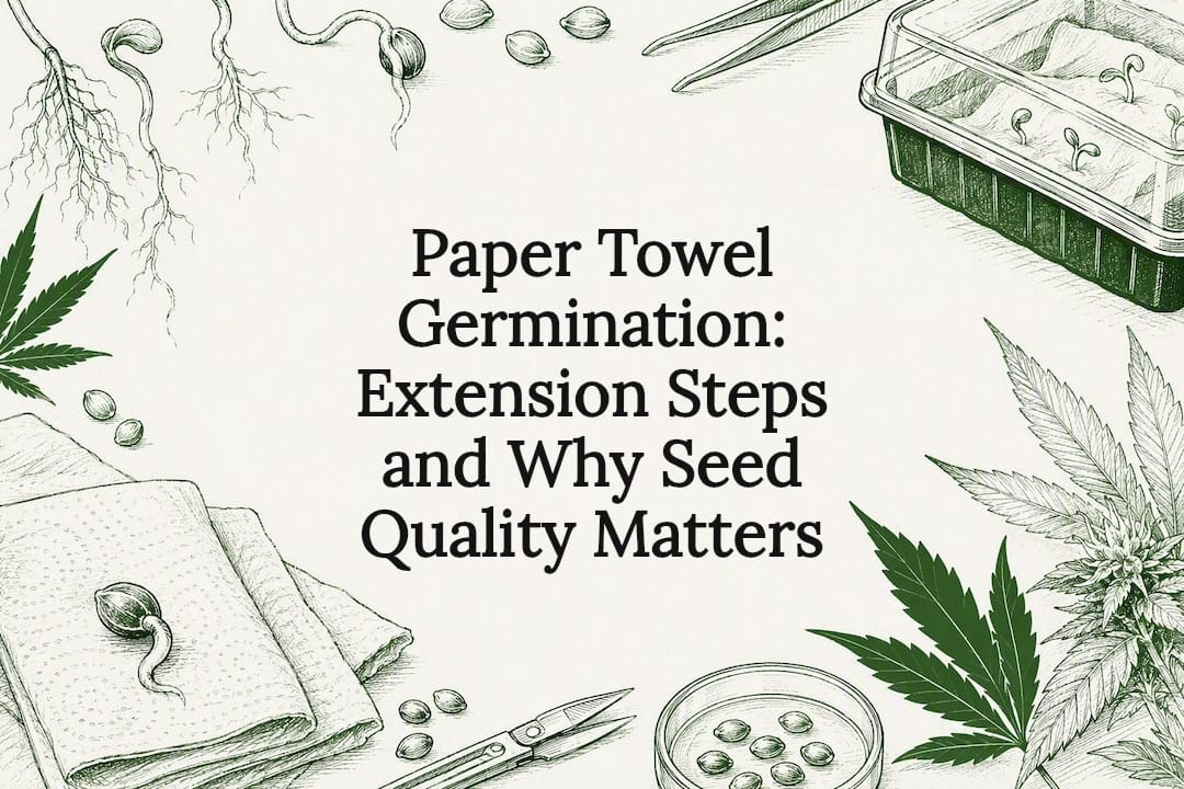 Paper Towel Germination: Extension Steps And Why Seed Quality Matters Paper Towel Germination Title Card Illustration