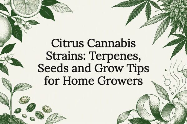 Citrus Cannabis Strain Botanical Title Card