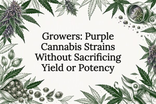 Decorative Purple Cannabis Strain Title Card