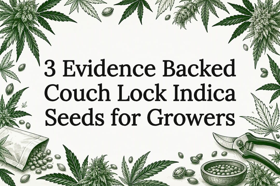 3 Evidence Backed Couch Lock Indica Seeds For Growers Indica Seed Botanical Title Card